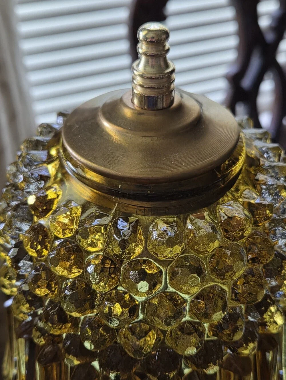 2 Antique Murano?  Hobnail Fairylamp Bedside Tablelamps